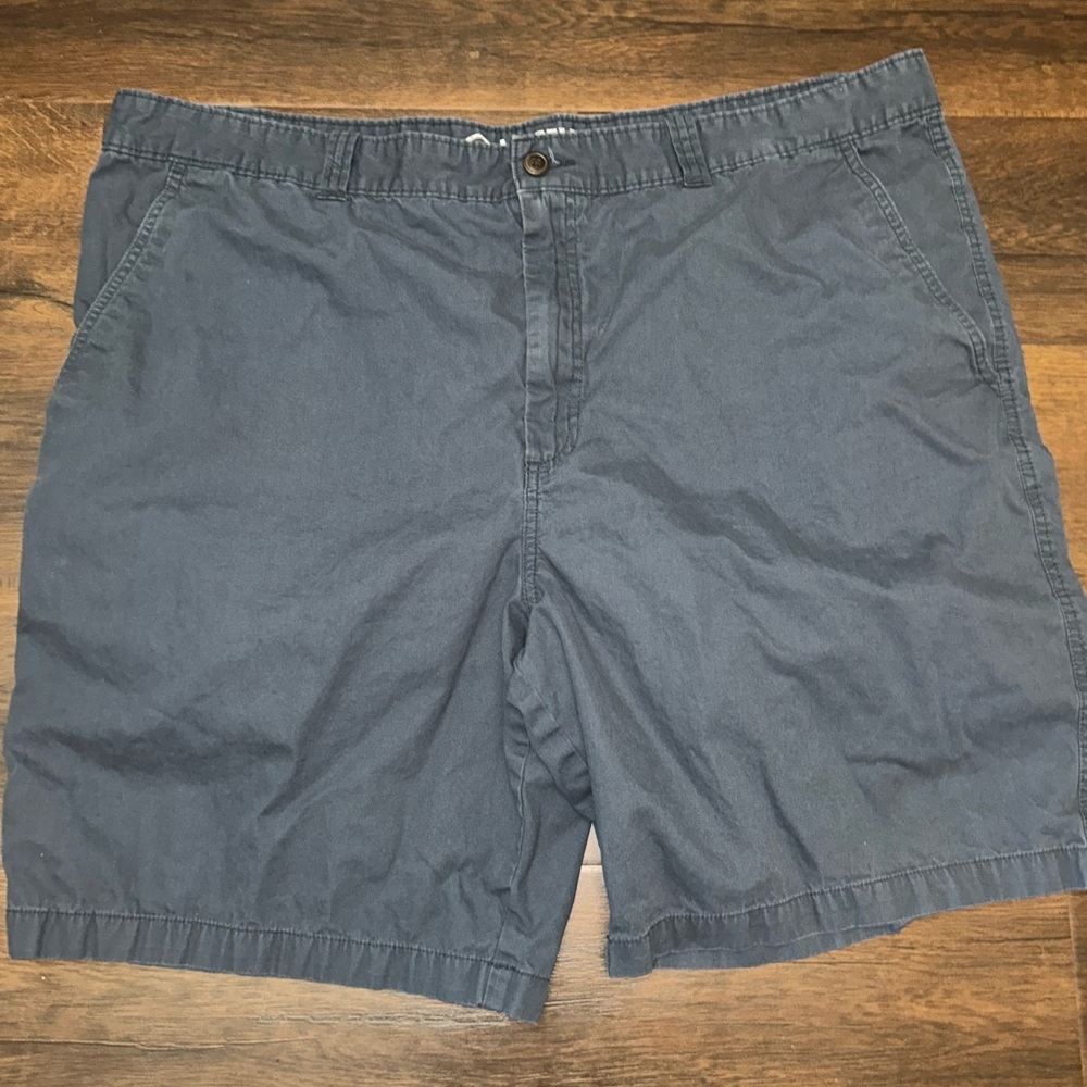 Magellan Outdoors Blue Flat Front Shorts Relaxed Fit